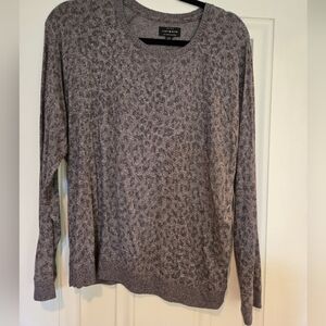 Gray Patterned Long Sleeve Top
